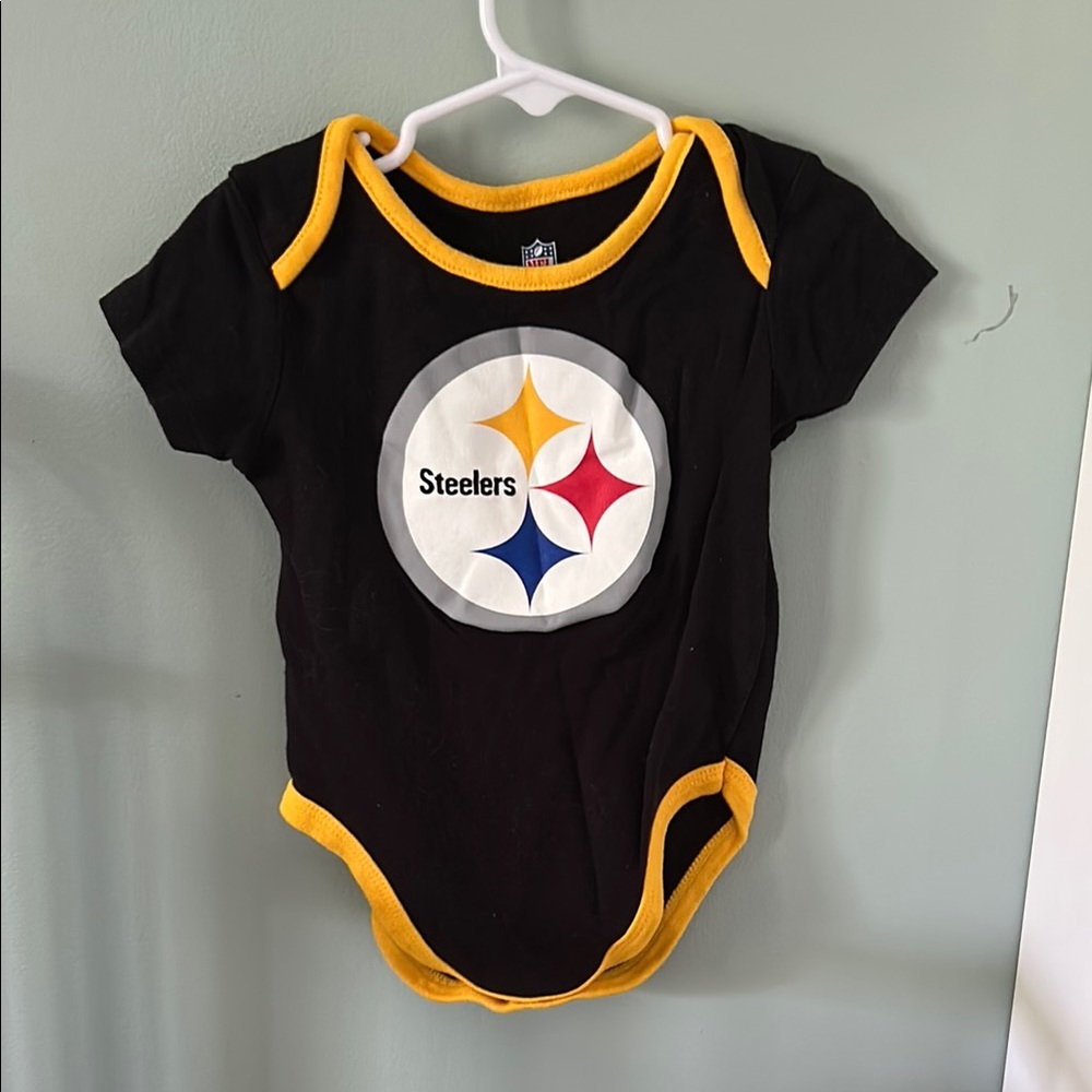 NFL Black and Yellow Bodysuit with Steelers Logo